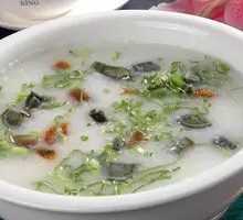 Century Egg and Bok Choy Porridge