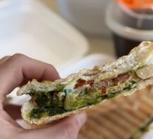 Basil Pesto Chicken Panini Sandwich