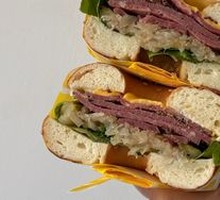 New York Reuben Bagel Sandwich