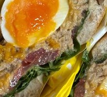 Tuna Soft-Boiled Egg Bagel Sandwich