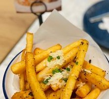 Fried Fish with V-shaped Fries