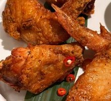 Salted Pepper Chicken Wings with Lime Chili Sauce