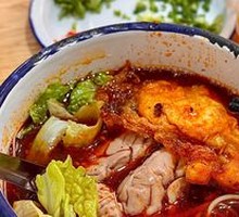 Spicy Brain Noodles in Red Soup