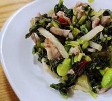 Salted Vegetable with Winter Bamboo Shoots