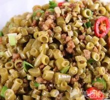 Stir-fried Kidney Bean and Minced Pork Rice