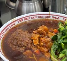 Salted Egg Meatball Noodles