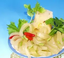 Mustard Greens with Squid