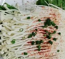 Grilled Enoki Mushrooms