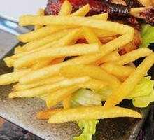 Butter Crusted Roast Chicken with Fries