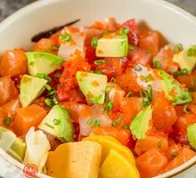 Salmon and Tuna Sashimi Donburi