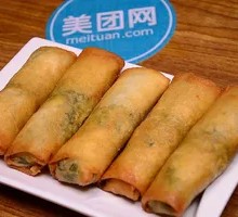 Leek and Vermicelli Spring Rolls