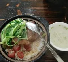 Sausage and Salted Egg Yolk Clay Pot Rice