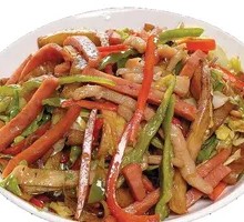 Ham Sausage Stir-Fried Noodles