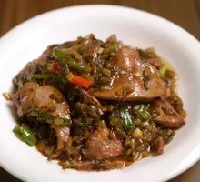 Pork Liver with Preserved Vegetables