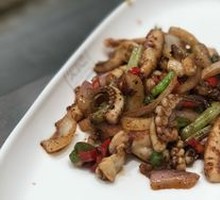 Grilled Squid on Iron Plate