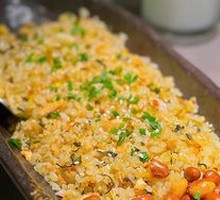 Salmon and Wormwood Fried Rice