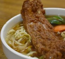 Braised Pork Ribs with Pickled Mustard Greens Noodles