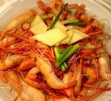 Boiled River Shrimp in Salt Water