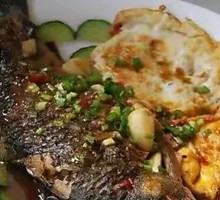 Fried Egg with Crucian Carp