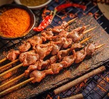 Grilled Chicken Gizzard Skewers