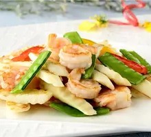 Fresh Huai Mountain Stir-Fried Shrimp Balls