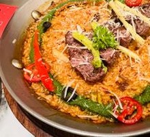 Basil Steak Paella