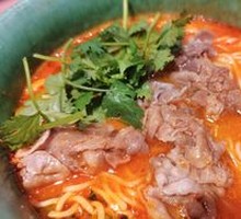 Tomato Herb Soup with Angus Beef Noodles
