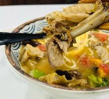 Shredded Old Chicken Noodle Soup