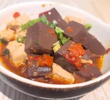 Spicy Lamb Blood and Tofu