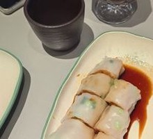 Shrimp and Leek Rice Noodle Roll