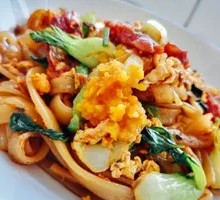 Sausage and Pork Egg Fried Rice Noodles