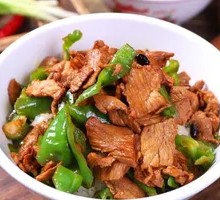 Green Pepper Shredded Pork Rice