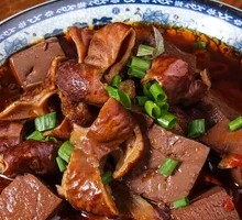 Duck Blood Stewed with Intestines