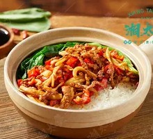 Shrimp and Pork Stir-fry in Clay Pot Rice