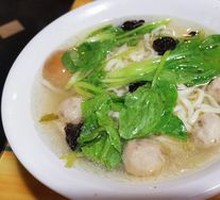 Chicken Soup with Meatballs Noodles