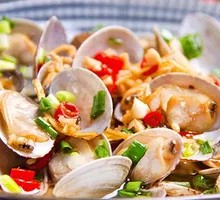 Scallion Oil Clams