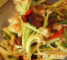 Dry Pot Cauliflower with Pork Slices