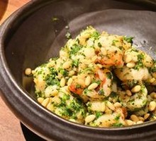 Watercress and Pine Nut Shrimp Balls