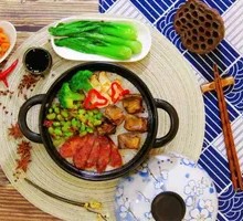 Mung Bean and Sausage Baozi Rice