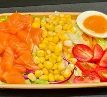 Salmon Vegetable Salad Light Meal