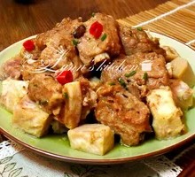 Black and White Sesame Fragrant Taro Pork Ribs