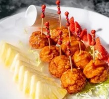 Fresh Fruit-Stuffed Sweet and Sour Pork