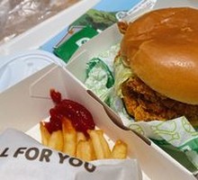 Lemon Egg Salad Crispy Chicken Burger