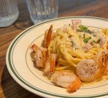 Creamy Bacon Mushroom Egg Yolk Pasta