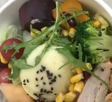 Chicken Breast Warm Egg Noodle Rice