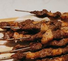 Skewered Lamb on Steel Rod