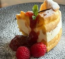 Berry Cream Puff Ice Cream Cake