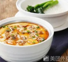 Silver Fish Shrimp and Minced Meat Steamed Egg Rice