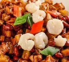 Eight Treasure Spicy Sauce with Cornbread Dumplings