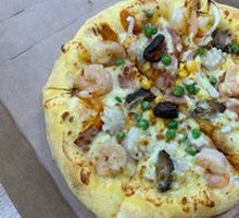 Sea Cucumber Abalone Shrimp Pizza